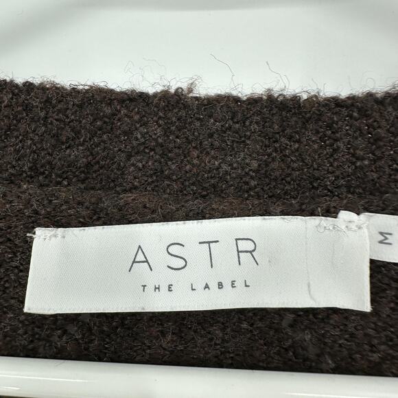 ASTR The Label Cardigan Womens Small Brown Embroidered Preppy Cropped Daisy - Picture 7 of 10